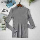 Autumn Winter Basic Turtleneck Knitting Bottoming Warm Sweaters 2022 Women's Pullovers Solid Minimalist Cheap