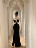 Temperament Dresses Women Sleeveless Split Sexy Slim V Neck Patchwork Split Sexy Dress Ladies Party Backless Chic-Outfit