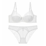 French Girl Thin Cup Pure Lingerie Gathered Sexy Lace Bra Set Small Bra Dedicated Half Cup Bra Bra Bra