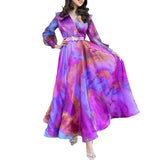 Spring And Summer New Printing Screen Dress Commuter Large Size Women's