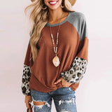 Patchwork Sweatshirt Woman Casual Loose Long Sleeve O-Neck Aesthetic Streetwear Fashion Autumn Pullover Elegant