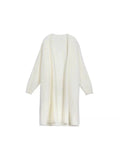 Waxy Knitted Cardigan Women's Autumn And Winter New Loose Large Size Thin And Lazy Style Imitation Mink Velvet Long Coat-Outfit