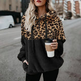 Women Fleece Hoodies 2021 Long Sleeve Hooded Pullover Sweatshirt Autumn Winter Warm Zipper Pocket Fur Coat Plus Size
