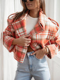 New Fashion British Suit Collar Lattice Short Hair