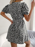 Cutout Flounce Sleeve