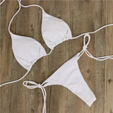 Neck With Bikini Sexy Swimsuit Lady Split Strap Adjustable Multi-Color Swimsuit