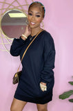 Casual Solid Plain Crewneck Long Sleeve Shirt