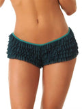 Sexy Women Shorts Panties Solid Color Tierred Ruffles Underwear Elastic Boxer Briefs Back Bow Patchwork Clubwear 2024-Outfit