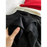 Thickened Wine Red Sweatshirt Women's Korean Loose Long Sleeve Pullover Top Stand /