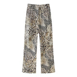 Summer Animal Print Blouse 7989400 Straight Trousers 8017402-Outfit