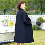 Spring New Mother Windbreaker Coat Loose Large Size Jacket Cardigan Middle-Aged Female Spring And Autumn Korean Version Of Foreign Style Coat-Outfit
