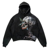 Street Gothic Casual Letter Blast Print Pattern Men Clothing Fashion Hoodie Harajuku Retro Y2K Hoodie sweatshirt-Outfit