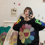 Loose Long Sleeve Hoodies Sweatshirt Top 2021 Women Print Oversized Sweatshirts Female Harajuku Cute Pullover