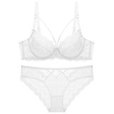 French Pure Lingerie Sexy Lace Bra Set Female Senior Feeling Bra Small Agglomeration Bra Thin