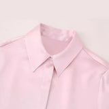 Spring Style Silk Satin Shirt With Trimmed Waist 2824305-Outfit