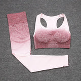 Set Sport Wear Women Gym Workout Fitness Clothing Female Sport Suit High Waist Legging Sports Bra
