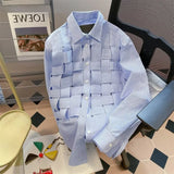 Fashion Brand Handsome Shirt Men's Lazy 2023 New Men's Spring Striped Shirt Men's Wear Trend-Outfit