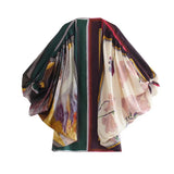 Spring New Color Printed Bat Sleeve Coat Sunscreen Coat Women's Kimono Coat 3612796-Outfit