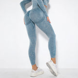Sexy Women Leggings Bubble Butt Push Up Sports Workout Legging Slim High Waist Leggins Mujer Seamless Fitness