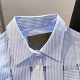 Fashion Brand Handsome Shirt Men's Lazy 2023 New Men's Spring Striped Shirt Men's Wear Trend-Outfit