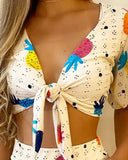 New Independent Station Fashion Style Sexy Fashion Printing 2-Piece Set-Outfit