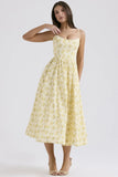 Summer Women's New Sweet And Spicy Wind Flower Long Dresses With Hanging