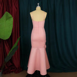 Birthday Party Dress Lotus Side Occasion Dance Show Back Sexy Sling Club Dress Long