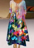 Clothes Spring Summer 2022 Plus Size 5xl Elegant Flowers Print Long Sleeve Vintage Asymmetrical Hem Casual Loose