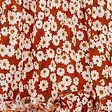 Floral Print Boho Sexy Mini Skirt For Women Bandage Fashion High Waist Frills Short Skirt Female Plus Size Pleated