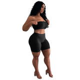 Leisure Sports, Fitness, Running, High Elasticity, Tight Body, Small Chest Shorts, Two-Piece Sets.-Outfit