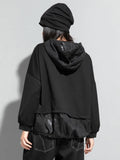 Loose Fit Printed Drawstring Sweatshirt New Hooded Long Sleeve Women Big Size Fashion Tide Spring Autumn 2023