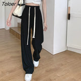 Pants Women Preppy Style Solid Loose Thin Sagging Summer Korean Style Hot Sale Basic All-match Fashion Sporty Popular