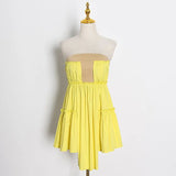 Backless Sexy Vest For Women Strapless Sleeveless Slim Korean Ruched Vests Female Fashion New Clothing