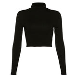 Sexy Harajuku Open Back T-shirt Long Sleeve Top Cropped Summer Tops White clothes shirt vintage tshirt tee