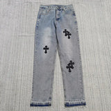 Printed Casual Trousers CH Vintage Li Weiss Bottom Version High Waist And Skinny Jeans-Outfit