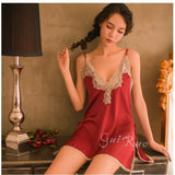 Sexy Lady Sling Lace Lace Lace Pyjamas Small Flower Set Embroidered Lace Skirt Lingerie