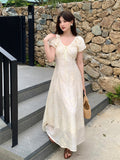 Special Price Does Not Return] Xixi Summer Temperament Embroidered High-Waisted T-Shirt Dress Dress Women