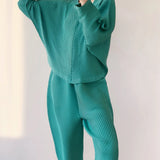 Folded Straight Hair Folded Women's Fashion Autumn Suit Folded Light Luxury Temperament Fashion