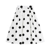 Dot 50s Vintage Woman Tunic Skirts High Waist Fluffy Midi 2022 Summer New Stylish Audrey Hepburn Style Ladiy Plus