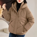 Thicker Bread Clothes Short Down Cotton-Padded Clothes Women Small Autumn And Winter Coat Cotton-Padded Jacket Mother Women's Thin Cotton Clothes-Outfit