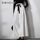 Korean Fashion Patchwork White Woman Clothes High Waist Straight Wide Leg Women's Pants Autumn 2022 Clothing