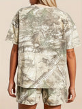 Summer 2025 Summer Camouflage Shorts Comfortable Fashion Casual Two-Piece Women's