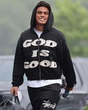 New God Is Good Embroidered Velvet Towel Embroidery