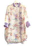 Improved New Chinese Style Five-Sleeved Loose Shirt Summer Light Luxury Sweet Leisure National Style Jacket Sunscreen Coat-Outfit