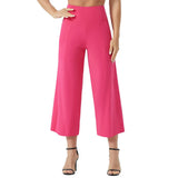 Wide-Leg Pants Nine Cents Solid Color Pocket Loose Comfort Sports Leisure Wear Fitness Yoga Pants-Outfit