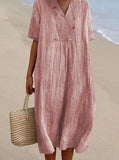 And Summer 2025 New Women's Clothing Hot Selling Explosive Casual Thin Dress Solid