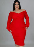 Plus Size Sweetheart Long Bodycon