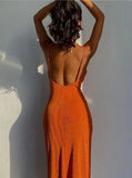 Sexy Straps Slit Long