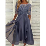 New Women's Printed Layered Dress