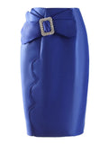 Patchwork Bowknot Skirt For Women High Waist Solid Asymmetrical Designer Solid Midi Skirts Female Summer